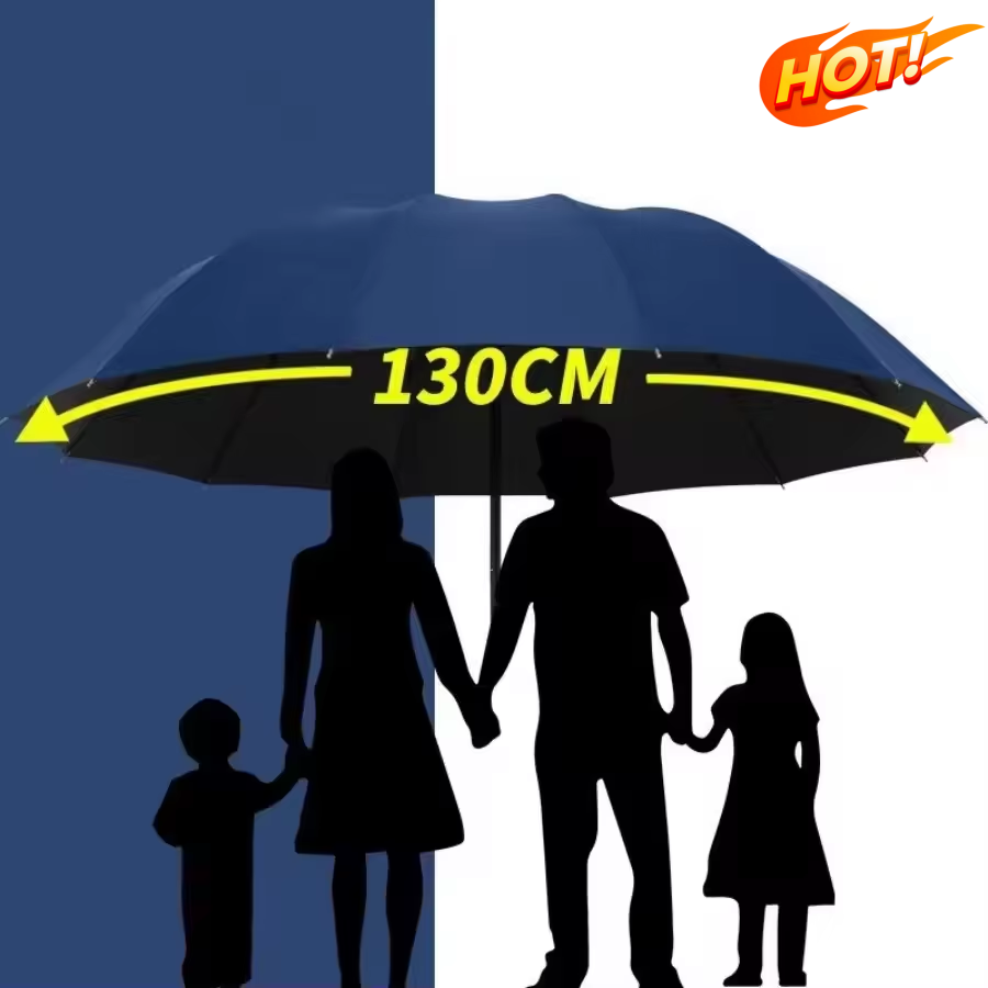 Golf Umbrella Large - Paraguas plegable extragrande de 130 cm,